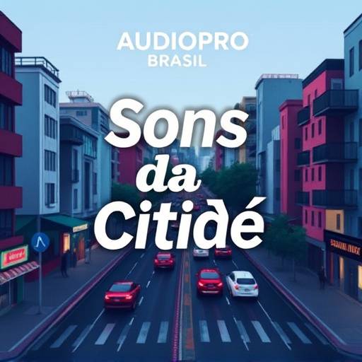 Capa do podcast 'Sons da Cidade' com o logo da AudioPro Brasil